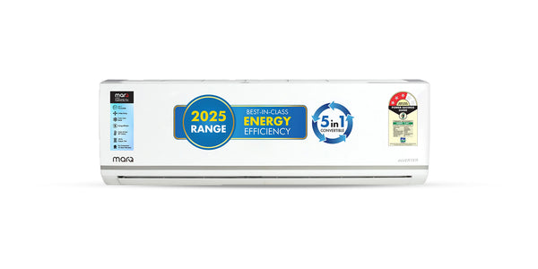 MarQ by Flipkart 2025 2 Ton 3 Star Split Inverter 5-in-1 Convertible with Turbo Cool Technology AC - White  (203IPG25WQ, Copper Condenser)