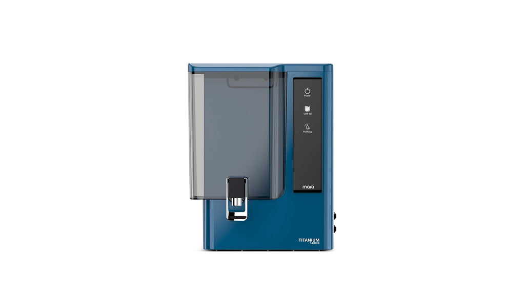 MarQ by Flipkart Titanium Special Blue India 1st BIS (IS 16240 :2023) CM/L8100159306 8 L RO + UV + UF + TDS + ALK + Copper Water Purifier  (Special Blue)