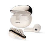 MarQ by Flipkart Rhythm Q1050 42 Hours Playtime Type C Fast Charging Bluetooth Quad Mic ANC Bluetooth  (Beige, True Wireless)