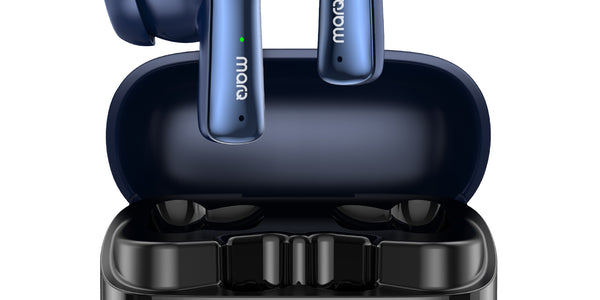 MarQ by Flipkart Rhythm Q0824 30 Hours Playtime Type C Fast Charging Bluetooth Dual Mic ENC Bluetooth  (Blue, True Wireless)