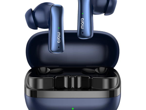 MarQ by Flipkart Rhythm Q0824 30 Hours Playtime Type C Fast Charging Bluetooth Dual Mic ENC Bluetooth  (Blue, True Wireless)