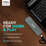 MarQ by Flipkart 1050 MB/s / Window, Mac OS, Android / Portable, Type C Enabled / USB 3.2 2 TB External Solid State Drive (SSD)  (Metallic Silver)