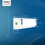 MarQ by Flipkart 2024 Range 2 Ton 3 Star Split Inverter 4-in-1 Convertible with Turbo Cool Technology AC - White  (203IPG23WQ, Copper Condenser)
