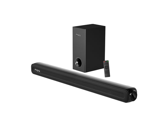 MarQ by Flipkart Thunder 120, 120 Watts, 2.1 Channel, Immersive cinematic experience, EQ Modes 120 W Bluetooth Soundbar  (Black, 2.1 Channel)