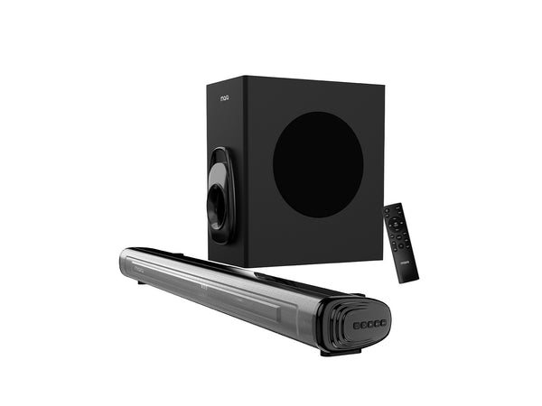 MarQ by Flipkart Thunder 200, 200 Watts, 2.1 Channel, Immersive cinematic experience, EQ Modes 200 W Bluetooth Soundbar  (Black, 2.1 Channel)