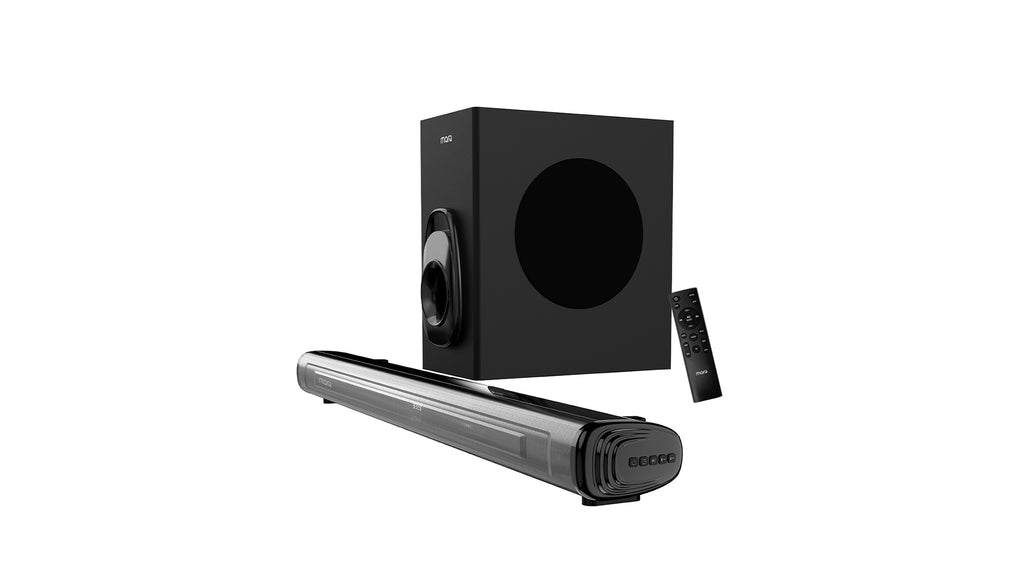 MarQ by Flipkart Thunder 200, 200 Watts, 2.1 Channel, Immersive cinematic experience, EQ Modes 200 W Bluetooth Soundbar  (Black, 2.1 Channel)