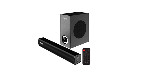 MarQ by Flipkart Thunder 60, 60 Watts, 2.1 Channel, Immersive cinematic experience, EQ Modes 60 W Bluetooth Soundbar  (Black, 2.1 Channel)
