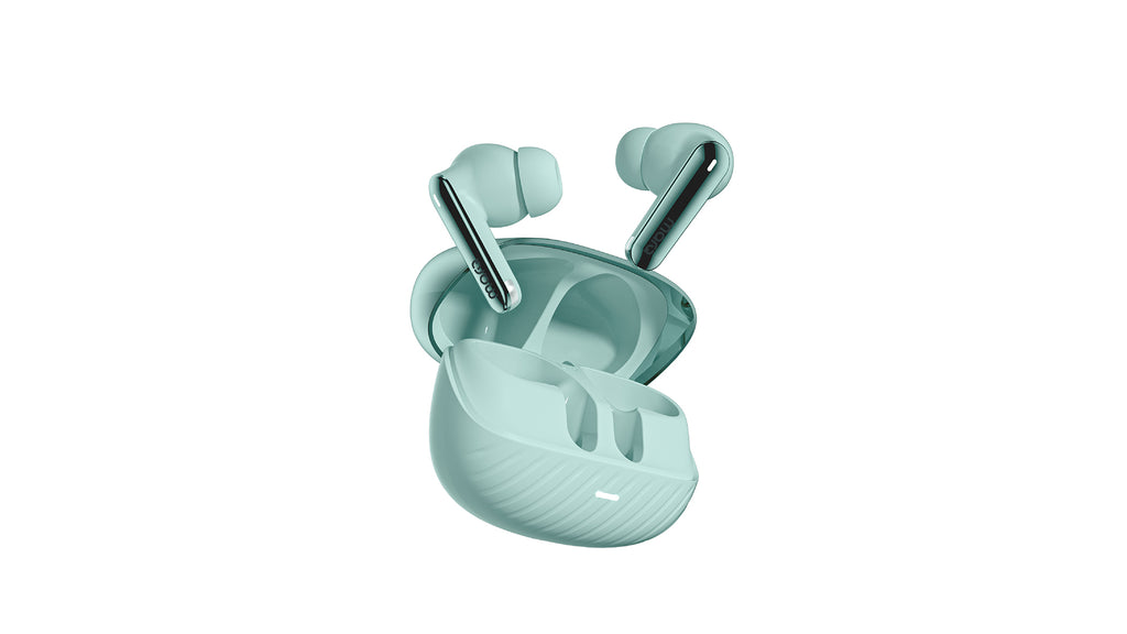 MarQ by Flipkart Rhythm Q1035 72 Hours Playtime Type C Fast Charging Bluetooth Six Mic ANC Bluetooth  (Green, True Wireless)