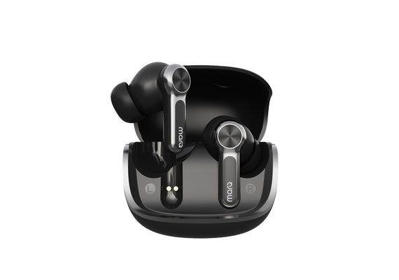 MarQ by Flipkart Rhythm Q1324 45 Hours Playtime Type C Fast Charging Bluetooth Quad Mic ENC Bluetooth  (Black, True Wireless)