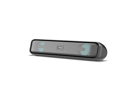 MarQ by Flipkart Thunder with Dual Drivers, Upto 6Hrs of Playback, RGB LED lights 24 W Bluetooth Soundbar (Black, 2.0 Channel)