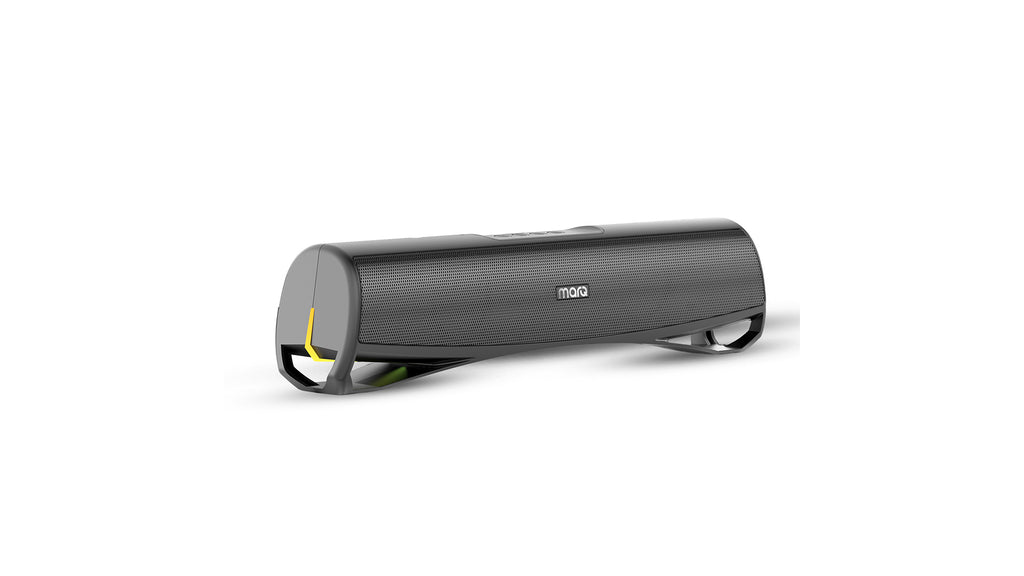MarQ by Flipkart Thunder with Dual Drivers, Upto 6Hrs of Playback, RGB LED lights 16 W Bluetooth Soundbar Black, 2.0 Channel