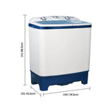 MarQ by Flipkart 6.5 kg 5 Star Rating Innowash Range Semi Automatic Top Load Washing Machine Blue, White  (MQSA655NNNDN / MQSA65H5M)
