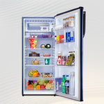 MarQ by Flipkart 208 L Direct Cool Single Door 3 Star Refrigerator with Powerful Inverter Compressor & Large Vegetable Basket  (Twilight Blue, 205BD3MQ24-OBA)