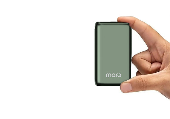 MarQ by Flipkart 10000 mAh 22.5 W Compact Pocket Size Power Bank  (Green, Lithium Polymer, Power Delivery 3.0, Quick Charge 3.0, Fast Charging for Earbuds, Mobile, Smartwatch, Speaker, Tablet, Trimmer)
