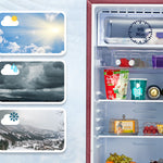 MarQ by Flipkart 183 L Direct Cool Single Door 2 Star Refrigerator with Aroma Lock Technology & Toughened Glass Shelves  (DAHLIA WINE, 180BD2MQ24-DW)