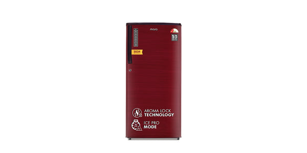 MarQ by Flipkart 183 L Direct Cool Single Door 2 Star Refrigerator with Aroma Lock Technology & Toughened Glass Shelves  (SOLID WINE, 180BD2MQ24-SW)
