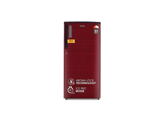 MarQ by Flipkart 183 L Direct Cool Single Door 2 Star Refrigerator with Aroma Lock Technology & Toughened Glass Shelves  (SOLID WINE, 180BD2MQ24-SW)