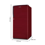 MarQ by Flipkart 183 L Direct Cool Single Door 2 Star Refrigerator with Aroma Lock Technology & Toughened Glass Shelves  (SOLID WINE, 180BD2MQ24-SW)