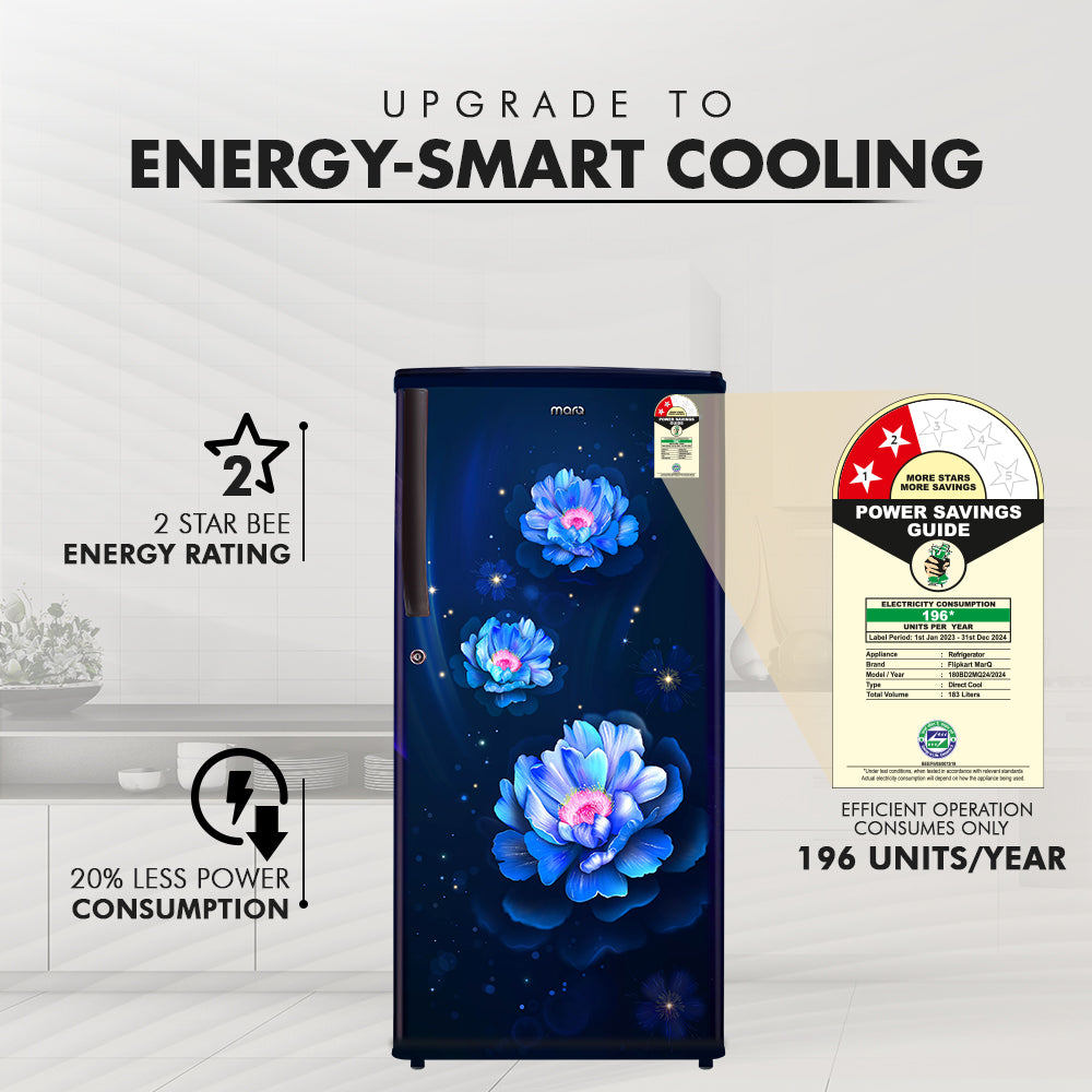 MarQ by Flipkart 183 L Direct Cool Single Door 2 Star Refrigerator wit