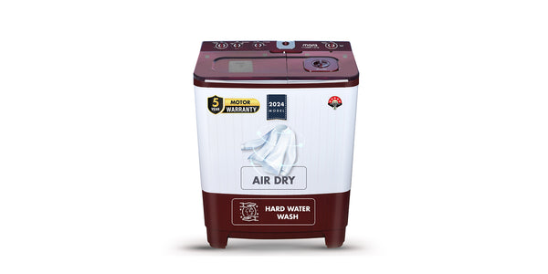 MarQ by Flipkart 10 kg Semi Automatic Top Load Washing Machine Maroon, White  (MQSA1005NNNKM)