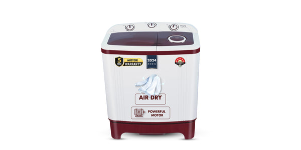 MarQ by Flipkart 6 kg 5 Star Rating Innowash Range Semi Automatic Top Load Washing Machine White, Maroon  (MQSA605NNNDM / MQSA60H5W)