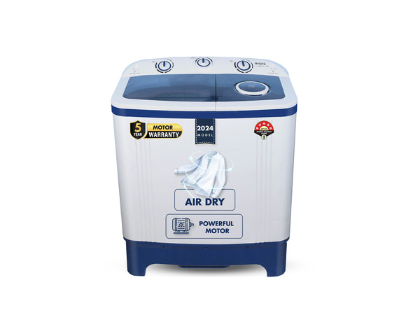 MarQ by Flipkart 6.5 kg 5 Star Rating Innowash Range Semi Automatic Top Load Washing Machine Blue, White  (MQSA655NNNDN / MQSA65H5M)