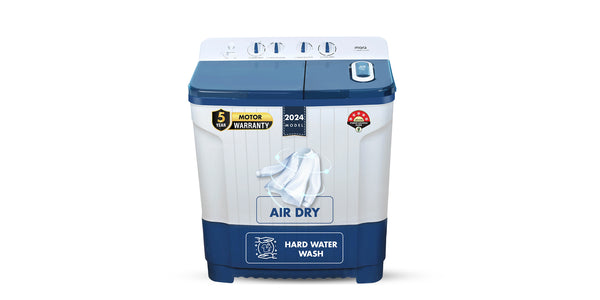 MarQ by Flipkart 8.5 kg 5 Star Rating Innowash Range Semi Automatic Top Load Washing Machine Blue, White  (MQSA855NNNDN)