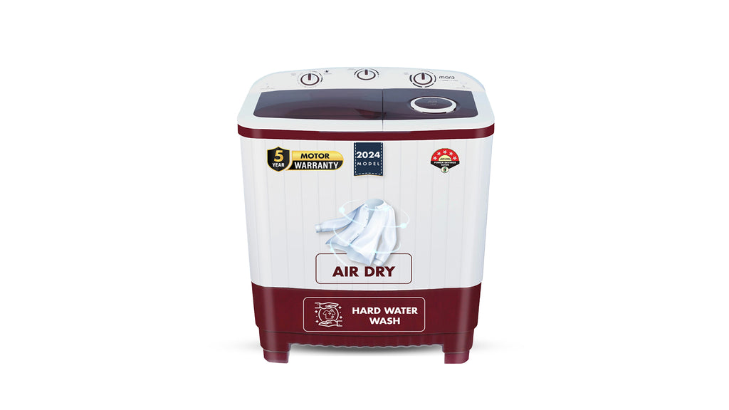 MarQ by Flipkart 7.5 kg 5 Star Rating Innowash Range Semi Automatic Top Load Washing Machine Maroon, White  (MQSA755NNNDM)