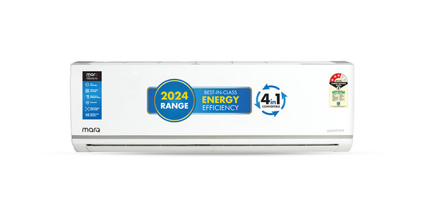 MarQ by Flipkart 2024 Range 2 Ton 3 Star Split Inverter 4-in-1 Convertible with Turbo Cool Technology AC - White  (203IPG23WQ, Copper Condenser)