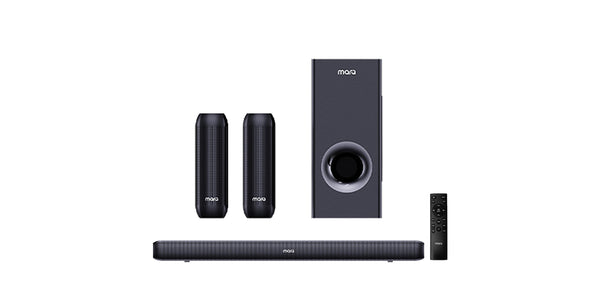 MarQ by Flipkart Thunder 350, 350 Watts, 5.1 Channel, Immersive cinematic experience, EQ Modes 350 W Bluetooth Soundbar  (Black, 5.1 Channel)