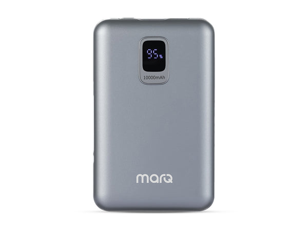 MarQ by Flipkart 10000 mAh 22.5 W Compact Power Bank  (Silver, Lithium Polymer, Power Delivery 3.0, Quick Charge 3.0, Fast Charging for Earbuds, Mobile, Smartwatch, Speaker, Tablet, Trimmer)