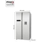 MarQ by Flipkart 584 L Frost Free Side by Side Refrigerator with Water Dispenser, Fresh Lock and Multi Airflow Technology  (Silver, 584MS025MQSD)