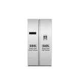 MarQ by Flipkart 584 L Frost Free Side by Side Refrigerator with Water Dispenser, Fresh Lock and Multi Airflow Technology  (Silver, 584MS025MQSD)